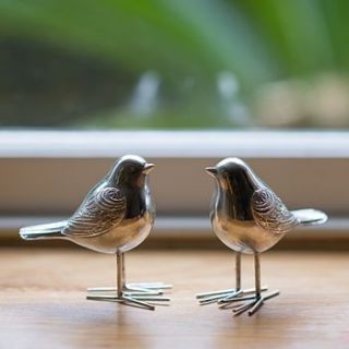 little silver birds by the flower studio