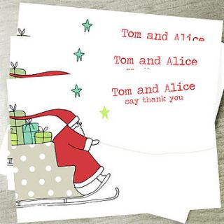 12 children's christmas thank you cards by lucy sheeran