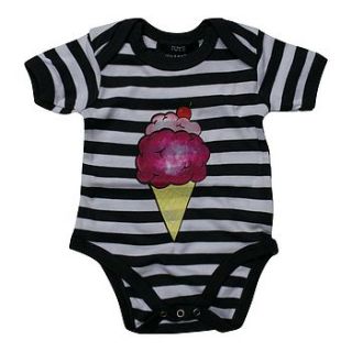 strawberry ice cream baby bodysuit by cute graffiti childrenswear