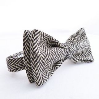 irish herringbone tweed bow tie by moaning minnie