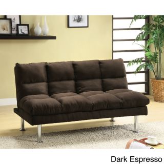Furniture Of America Furniture Of America Willow Beige Microfiber Sofa/ Futon Black Size Twin