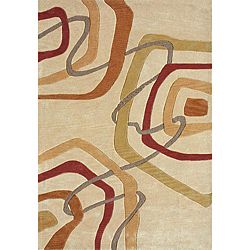 Loloi Rugs Hand tufted Ackworth Gold Abstract Rug (710 X 11) Beige Size 8 x 10