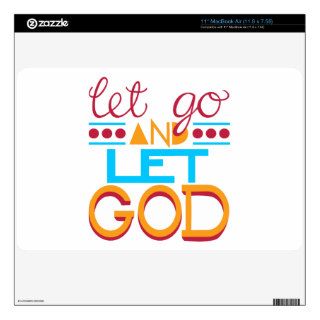Let Go and Let GOD (Original Typography) MacBook Skin