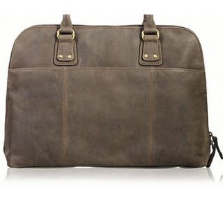 women's vintage leather laptop bag by teals