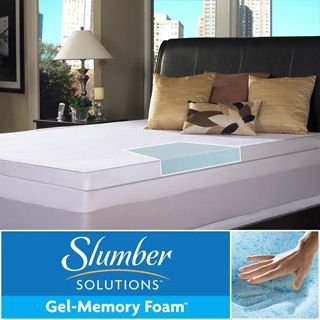 Slumber Solutions Gel Memory Foam 3 inch Mattress Topper With Cover