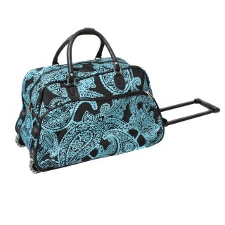 World Traveler Designer Prints Bandana 21 inch Carry on Rolling Duffel Bag