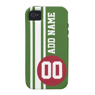 Auto Racing Stripes with number and name iPhone 4 Cover