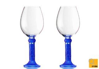 LIULI LIULI Living Moon Shadows Red Wine Glasses  (2 pieces)  Blue Anniversary Kitchen & Dining