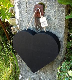 heart shaped chalkboard by seedlings cards