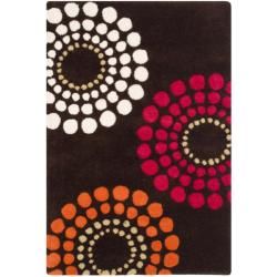 Handmade Soho Celeste Brown New Zealand Wool Rug (2 X 3)