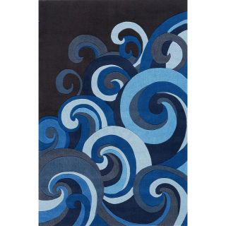 Momeni Lil Mo Hipster Surfs Up Charcoal Rug (80 X 100)