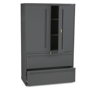 Hon 700 Series 42 inch Two drawer Lateral File Cabinet In Charcoal