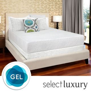 Select Luxury Select Luxury Swirl Gel Memory Foam 10 inch Queen size Medium Firm Mattress Green ?? Size Queen