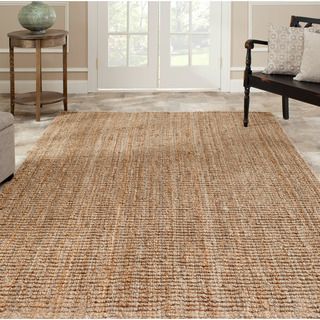 Hand woven Jute Weaves Natural colored Sisal Rug (5 X 8)