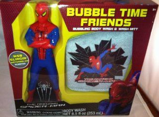 Spiderman Bubble Time Friends Bubbling Body Wash & Bath Mitt Health & Personal Care