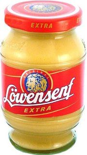 Lowensenf Extra Hot Mustard, 9.3 oz (265g) Jar  Mustard Condiment  Grocery & Gourmet Food