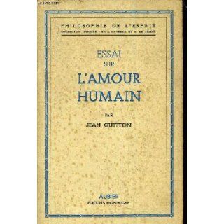 Essai sur L'Amour Humaine Jean Guitton Books