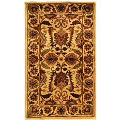 Handmade Classic Jaipur Gold Wool Rug (2 X 3)