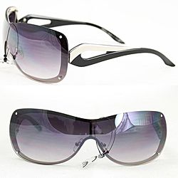 Womens M9203 Black Metal Rimless Sunglasses