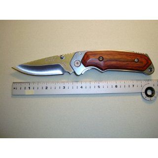 Buck 277 Folding Alpha Hunter, Rosewood Handle, Liner Lock Folding Knife with Leather Sheath  Hunting Folding Knives  Sports & Outdoors