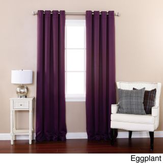 None Grommet Top Thermal Insulated 84 inch Blackout Curtain Panel Pair Purple Size 52 x 84