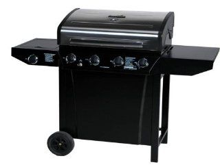 Thermos 4 Burner 48000 BTU Gas Grill with Side Burner  Freestanding Grills  Patio, Lawn & Garden