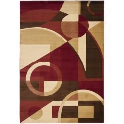Porcello Cosmos Red Geometric Rug (4 X 57)