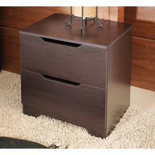 Furniture Of America Furniture Of America Kari Modern Knobless 2 drawer Walnut Finish Nightstand Brown Size 2 drawer