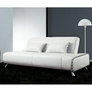 Furniture Of America Lucas White Leather Sleeper Sofa Bed
