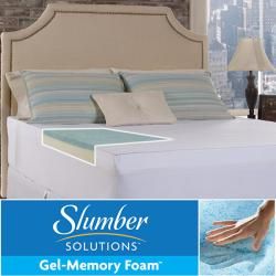 Slumber Solutions Gel Select 3 inch Memory Foam Mattress Topper With Cover