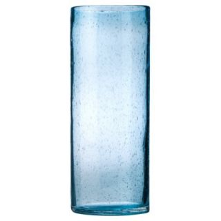 Threshold™ Bubble Glass Cylinder Vase   Blue 14.7
