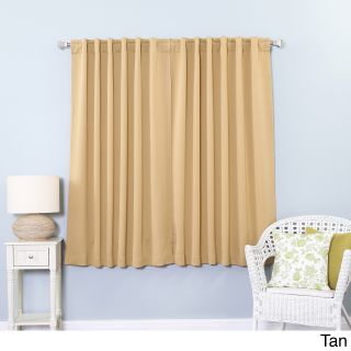 None Solid 63 Inch Insulated Thermal Blackout Panel Pair Tan Size 52 x 63