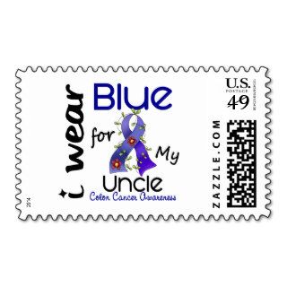 Colon Cancer I Wear Blue For My Uncle 43 Postage Stamp