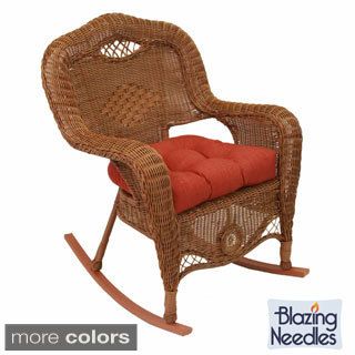 Blazing Needles All weather U shaped Outdoor Rocker Chair Cushion