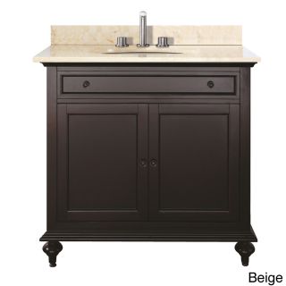 None Avanity Merlot 36 inch Single Vanity In Espresso Finish With Sink And Top Beige Size Single Vanities