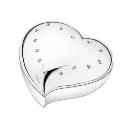 Engravable Silver Heart Jewelry Box