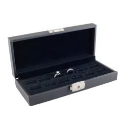 Caddy Bay Collection 12 Wide Slot Jewelry Ring Display Storage Case