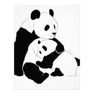 Panda Family Personalized Letterhead