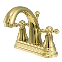 English Classic Two handle Polished Brass Bathroom Faucet