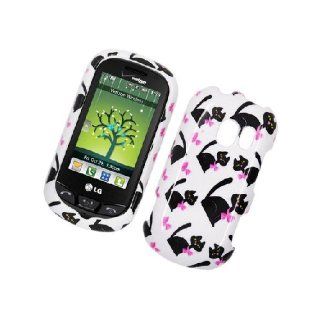 LG Extravert VN271 AN271 UN271 Bow Tie Black Cat White Glossy Cover Case Cell Phones & Accessories