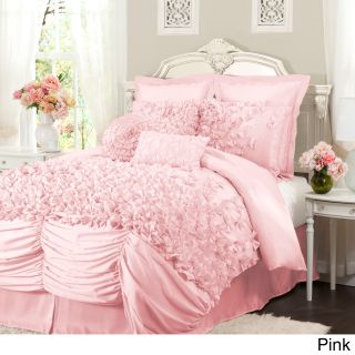Lush Decor Lamour Eternel Lucia 4 piece Comforter Set Pink Size King