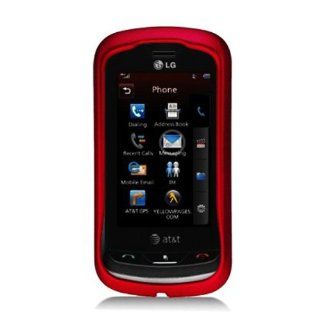 Aimo Wireless LGLM272PCLP003 Rubber Essentials Slim and Durable Rubberized Case for LG Rumor Reflex/Freedom/Converse/Expression C395   Retail Packaging   Red Cell Phones & Accessories