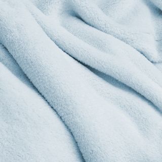Elite Home Products All Seasons Solid Microplush Knit Hem Edging Blanket Blue Size Twin