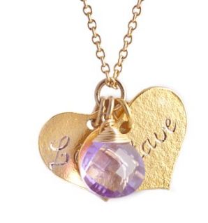 personalised 18ct gold vermeil heart necklace by sibylle jewels