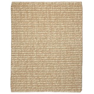 Lhasa Natural Tan And Beige Wool And Jute Rug (8 X 10)