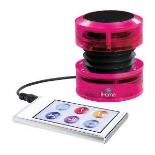 iHome Portable Speaker for  Players (Pink Neon)   Players & Accessories