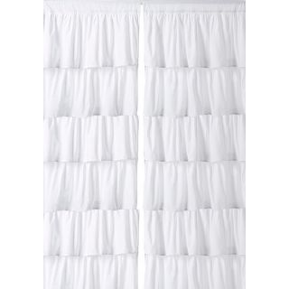 Cotton Ruffled Layered 96 inch Curtain Panel