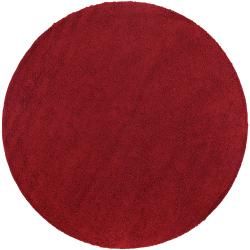 Woven Red Vinay Plush Shag (6 Round)