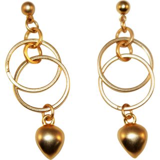 Frenzeee Brushed Gold Earrings