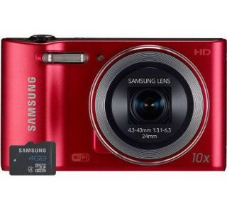 Samsung WB30F 16.2MP, 10X Zoom Camera w/ WiFi &4GB SD Card —